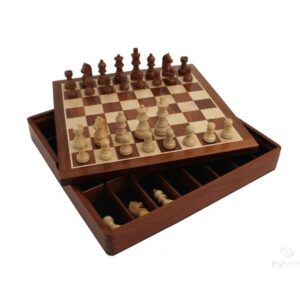 Komplett Schackset Gyllene Rosenträ Mozart 102 37x37 cm