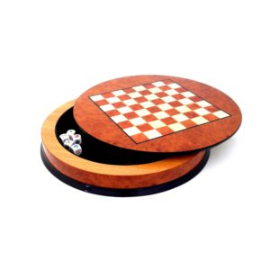 Schack bräde BRIAR MADRONA WOOD, HAND INLAID CHESSBOARD